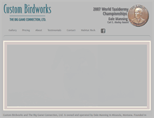Tablet Screenshot of custombirdworks.com